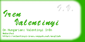 iren valentinyi business card